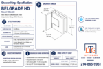DT Belgrade Adjustable Wall Mount Hinge - Offset Back Plate - Image 17