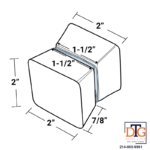 DT Beverly Shower Door Knob Back-to-Back For 1/4" to 1/2" Glass - Image 9