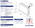 DT Cambria Series Pivot Hinge with Rear Drip Plate for 3/8" Glass - Image 18