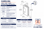DT Carolina Beveled Adjustable Wall Mount Hinge Full Offset Back Plate - Image 15