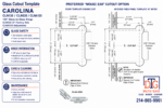 DT Carolina Series 135 Degree Adjustable Glass-to-Glass Hinge for 3/8" to 1/2" Glass - Image 18
