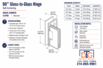 DT Carolina Beveled Glass To Glass 90 Degree Hinge - Image 18