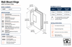 DT Carolina Beveled Wall Mount Hinge Full Back Plate - Image 17