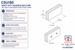 DT Square 180 Degree Glass to Glass Clamp 2 Holes in Glass - Image 16