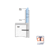 DT Square 'Y' Inline Glass Clamp for Fixed Panels For 3/8" and 1/2" Glass - Image 11