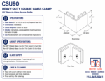 DT Square 90 Degree Glass Clamp - Oil Rubbed Bronze - Image 4