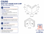 DT Square 90 Degree Glass Clamp - Image 16