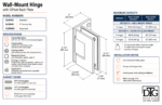 DT Glendale Series Wall Mount Hinge - Offset Back Plate - Image 16