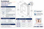 DT Glendale Square 5 Degree Positive Close Wall Mount Offset Back Plate - Image 17