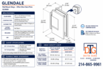 DT Glendale Square Wall Mount Offset Short Back Plate Hinge - Image 9