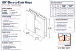 DT Glendale Square 5 Degree Positive Close Glass To Glass 180 Degree Hinge - Image 18