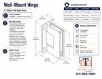 DT Glendale Square 5 Degree Positive Close Wall Mount Hinge Full Back Plate - Image 18