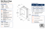 DT Glendale Series Wall Mount Hinge - Short Back Plate - Image 19