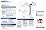 DT Glendale Square 5 Degree Positive Close Wall Mount Hinge Short Back Plate - Image 13