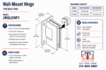 DT Jr Glendale Square Wall Mount Hinge Full Back Plate - Brushed Nickel - Image 12