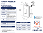 DT Jr Preston Wall Mount Hinge Full Offset Back Plate 1/4" Glass 5 Degree Positive - Image 11