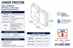 DT Jr Preston 180 Degree Glass-to-Glass Hinge for 1/4" Glass - Image 10