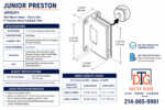 DT Junior Preston Beveled 5 Degree Wall Mount Hinge Full Back Plate - Image 13