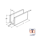 DT U-Shape Glass Clip for 1/4" Glass - Image 5