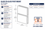 DT Patriot Grande Series Pivot Glass-to-Glass Mount for 1/2" Glass - Image 16