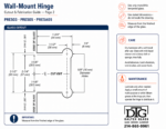 DT Preston Series Wall Mount Hinge - Offset Back Plate - Image 19