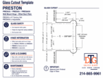 DT Preston Adjustable Beveled Wall Mount Hinge Full Offset Back Plate - Image 11
