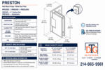 DT Preston Adjustable Beveled Wall Mount Hinge Full Offset Back Plate - Image 12