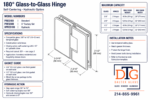 DT Preston Beveled 5 Degree Positive Close Glass To Glass 180 Degree Hinge - Image 12