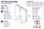 DT Preston Series 180 Degree Glass to Glass Hinge - Image 18