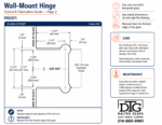 DT Preston Series Wall Mount Hinge - Full Back Plate - Image 16