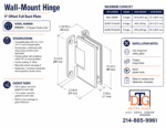 DT Preston Beveled 5 Degree Positive Close Wall Mount Hinge Full Back Plate - Image 18
