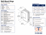 DT Preston Series Wall Mount Hinge - Short Back Plate - Image 17