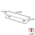 DT Frameless Glass Shelf Bracket 1-1/16" x 3-15/16" - Image 8