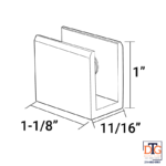 DT Square Wall Mount Shelf Clamp 1-1/8" x 1" - Image 11