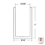 DT Classic U-Channel 1" Tall For 3/8" Glass - 95" Long - Image 10