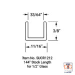 DT Regular U-Channel 1/2" Glass - Image 6