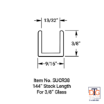 DT Regular U-Channel 3/8" Glass - Image 7