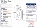 DT Venice Series Wall Mount Hinge - Offset Back Plate - Image 17
