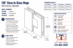 DT Venice Series 180 Degree Glass to Glass Hinge - Image 17