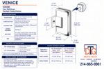DT Venice Pony Wall Mount Hinge for 3/8" or 1/2" Glass - Image 10