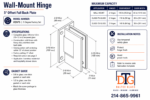DT Venice Square 5 Degree Positive Close Wall Mount Hinge Full Back Plate - Image 18