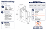 DT Venice Square 5 Degree Positive Close Short Back Plate Wall Mount Hinge - Image 12