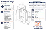 DT Venice Adjustable Square Wall Mount Hinge Short Back Plate - Image 13