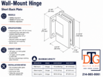 DT Venice Series Wall Mount Hinge - Short Back Plate - Image 19