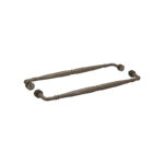 DT 18" x 18" Baroque Towel Bar Back-to-Back for 1/4" to 1/2" Glass - Image 2