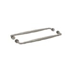 DT 18" x 18" Baroque Towel Bar Back-to-Back for 1/4" to 1/2" Glass - Image 3