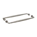 DT 24" x 24" Baroque Towel Bar Back-to-Back for 1/4" to 1/2" Glass - Image 2