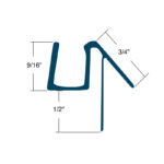 DT Black Premium Bottom Wipe With Drip Rail & Offset Flexible Fin 95" Long - Image 4