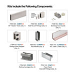 DT Compass Series 180 Degree Sliding Shower Door Kit - Image 10