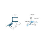 DT Clear 135 Degree Door Jamb Seal for 3/8" Glass - 95" Length - Image 2
